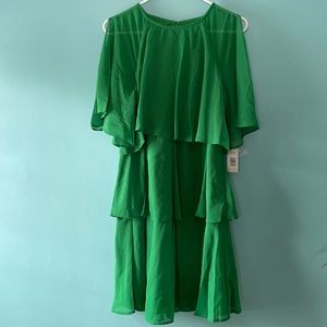 Green tiered dress